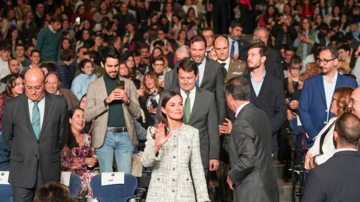 JUAN MIGUEL LOSTAU. 14/03/2023. VALLADOLID. COMUNIDAD DE CASTILLA Y LEÓN. LA REINA LETZIA EN EL TOUR DEL TALENTO DE LA PRINCESA DE GIRONA