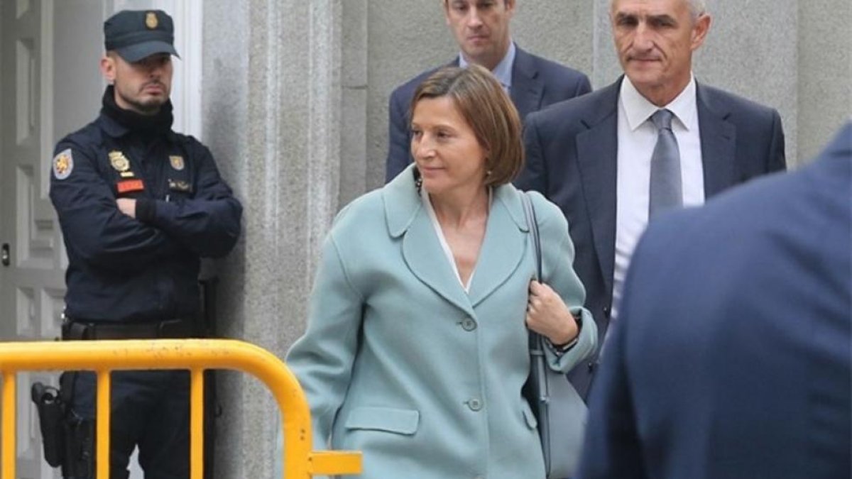 Forcadell a su salida de declarar.-EUROPA PRESS