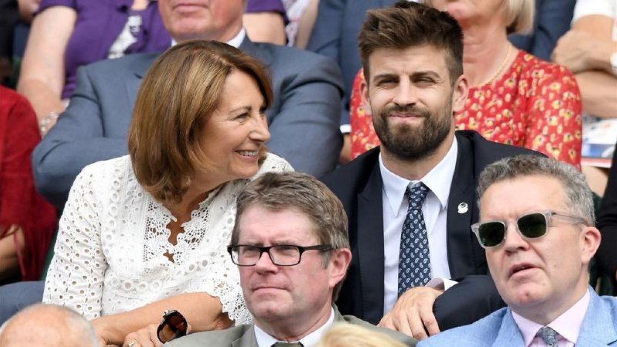 Gerard Piqué, en el royal box de Wimbledon el pasado mes de julio.-KARWAI TANG