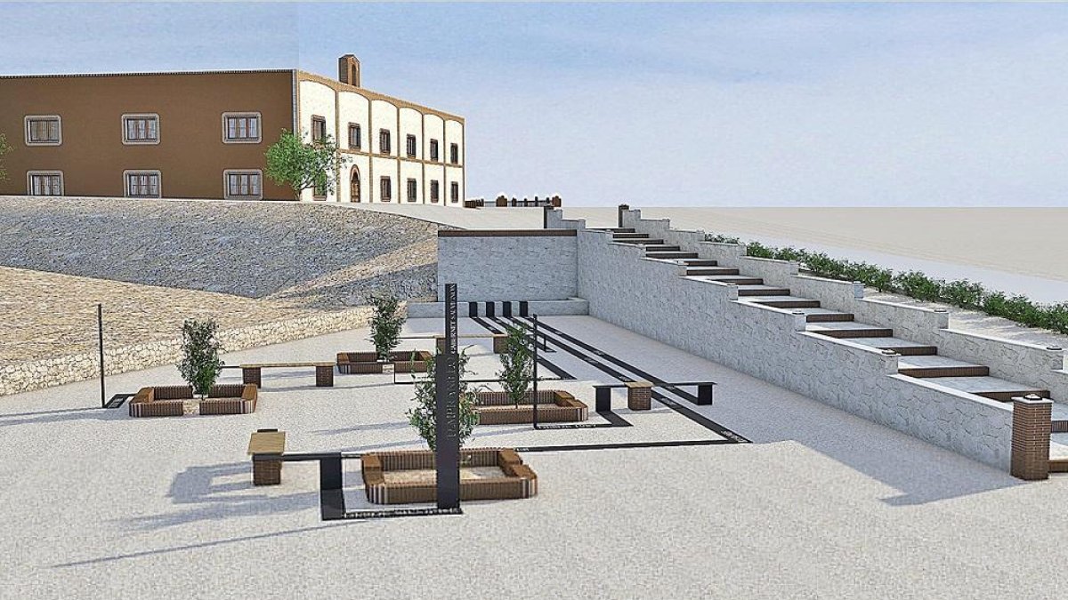 Recreación del futuro proyecto rodeado por 20 hectáreas de viñedo, al más puro estilo château francés que estará listo en 2023.-MATARROMERA