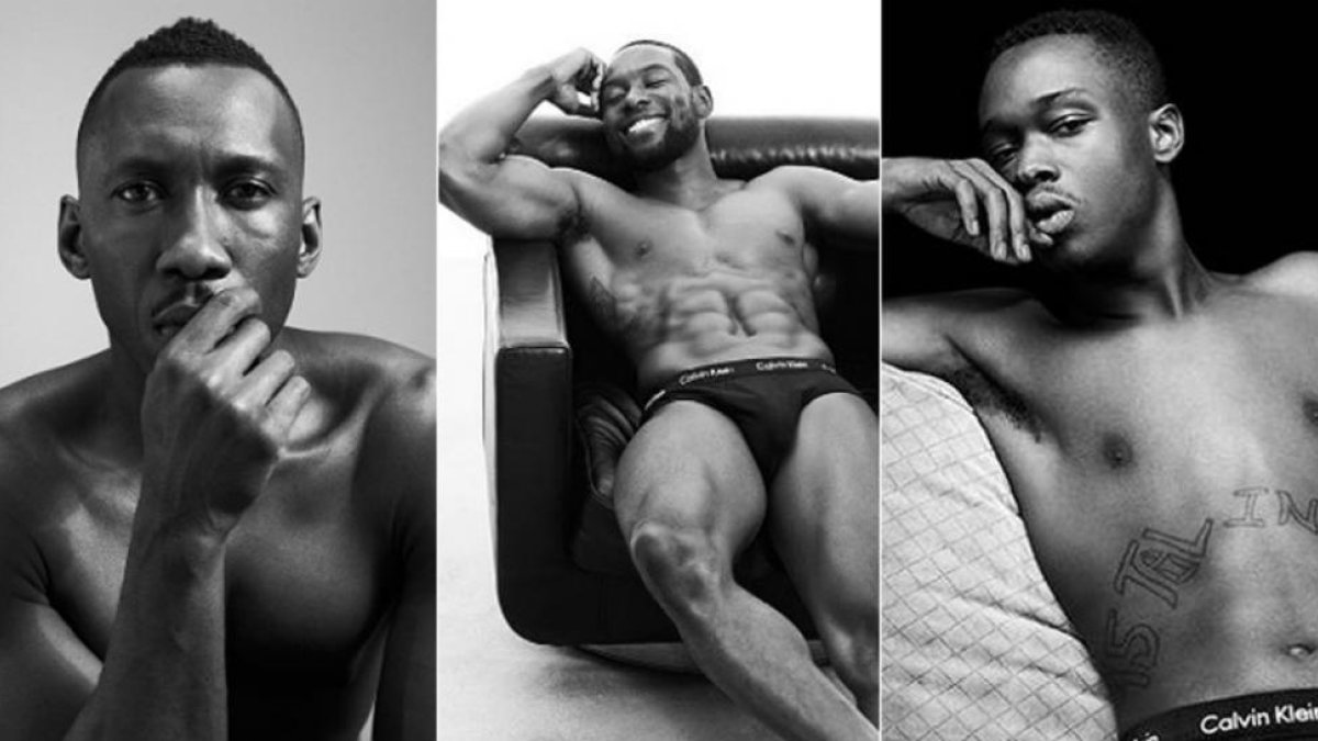 Los actores de 'Moonlight' Mahershala Ali, Trevante Rhodes y Ashton Sanders, en la campaña de Calvin Klein.-INSTAGRAM / CALVIN KLEIN
