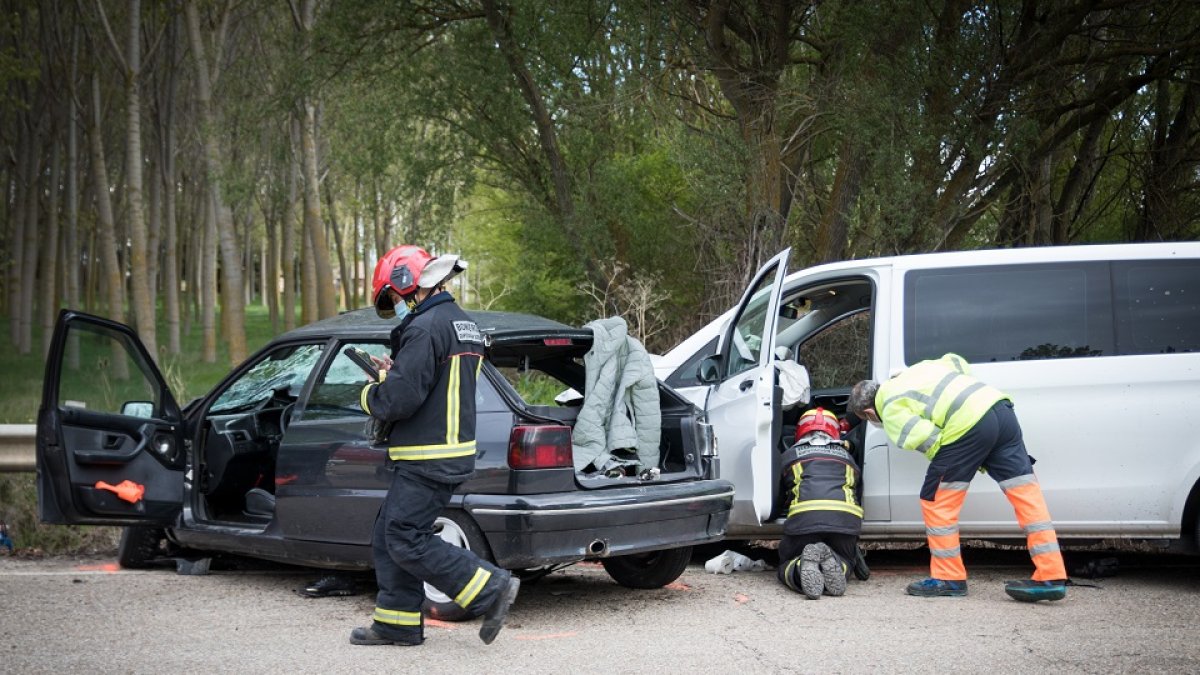 Imagen del accidente en Soria. / Gonzalo Monteseguro