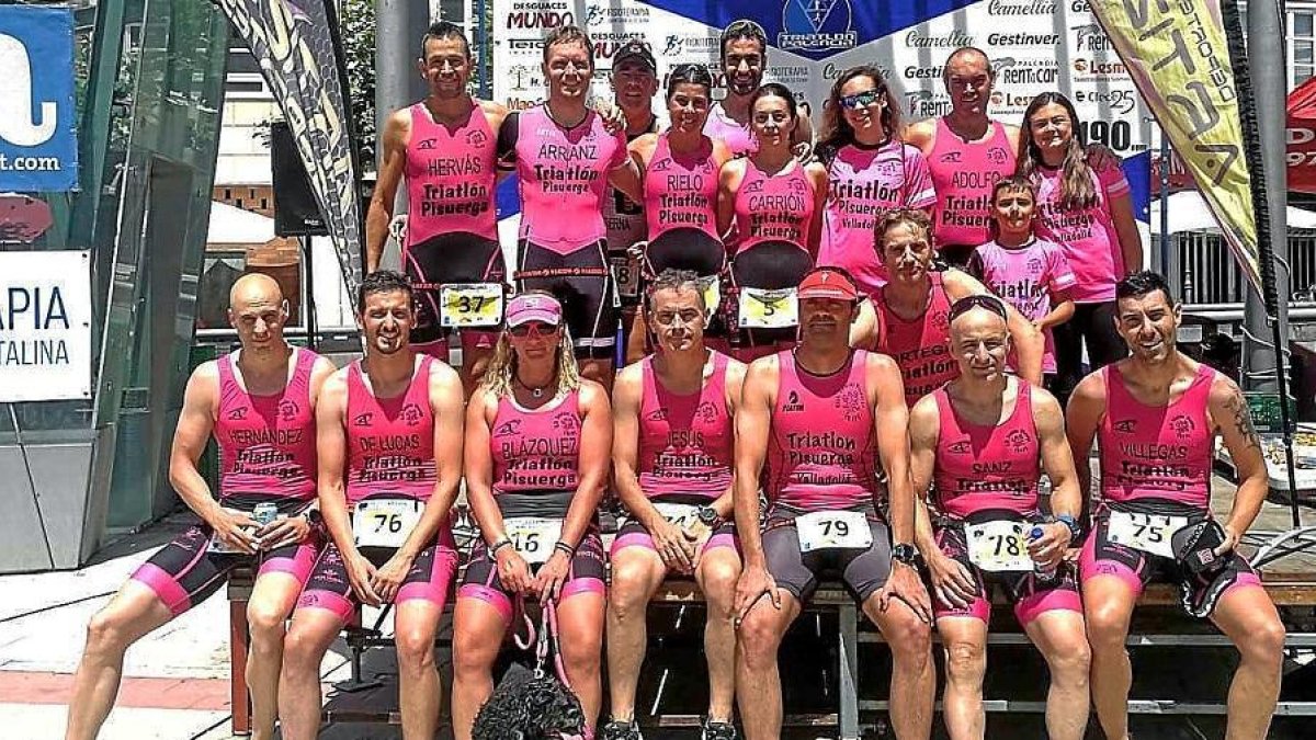 Integrantes del Triatlón Pisuerga (Tripi).-E. M.