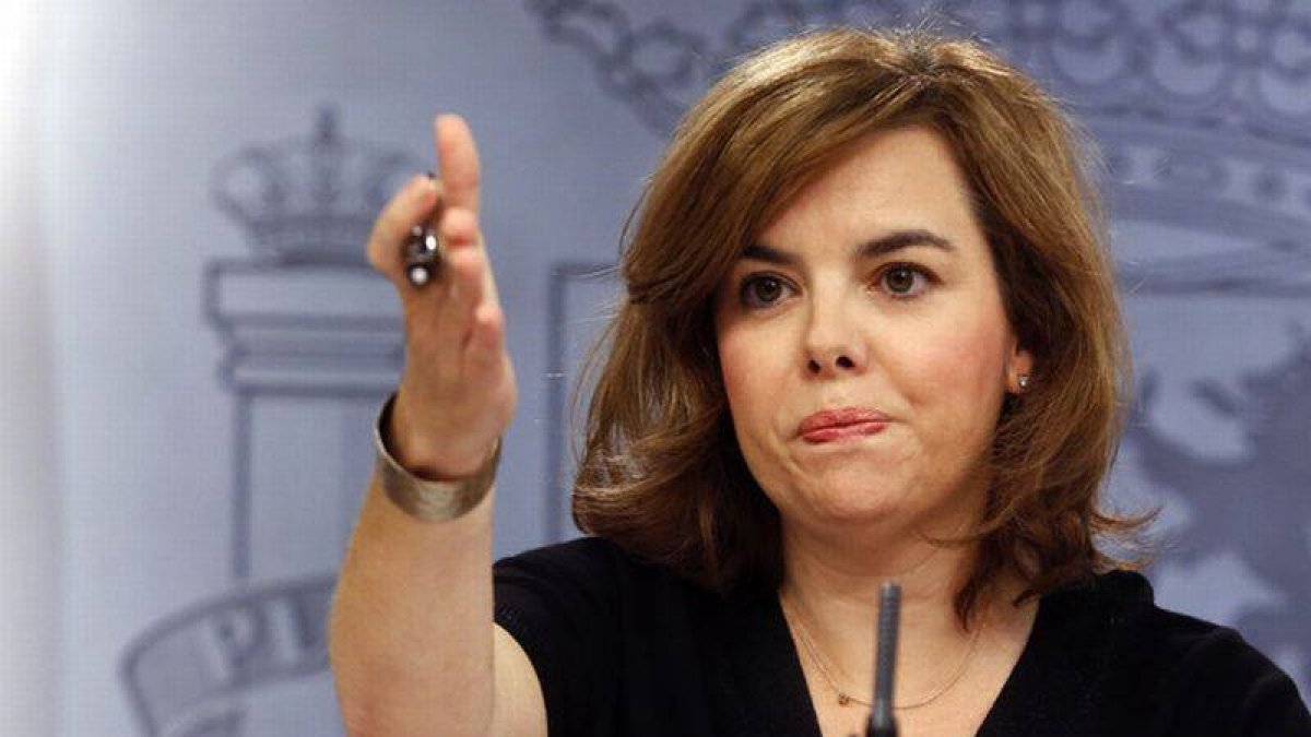 La vicepresidenta del Gobierno, Soraya Sáenz de Santamaría.-Foto: JUAN MANUEL PRATS