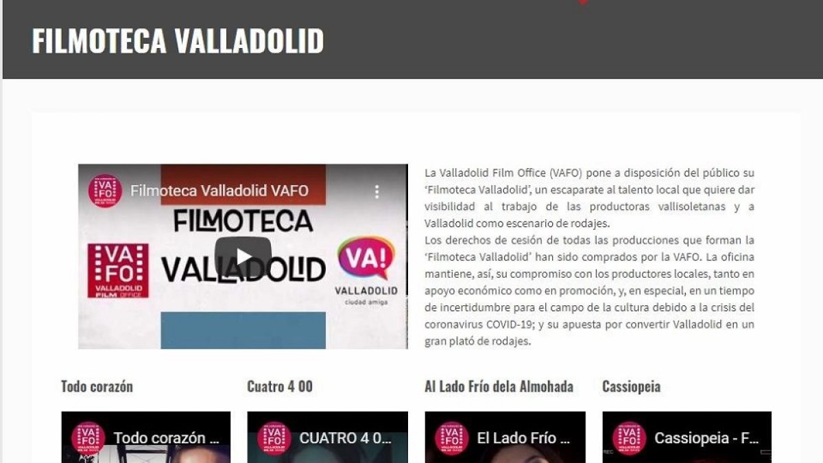 Filmoteca Valladolid en la web de la VAFO. - AYUNTAMIENTO DE VALLADOLID