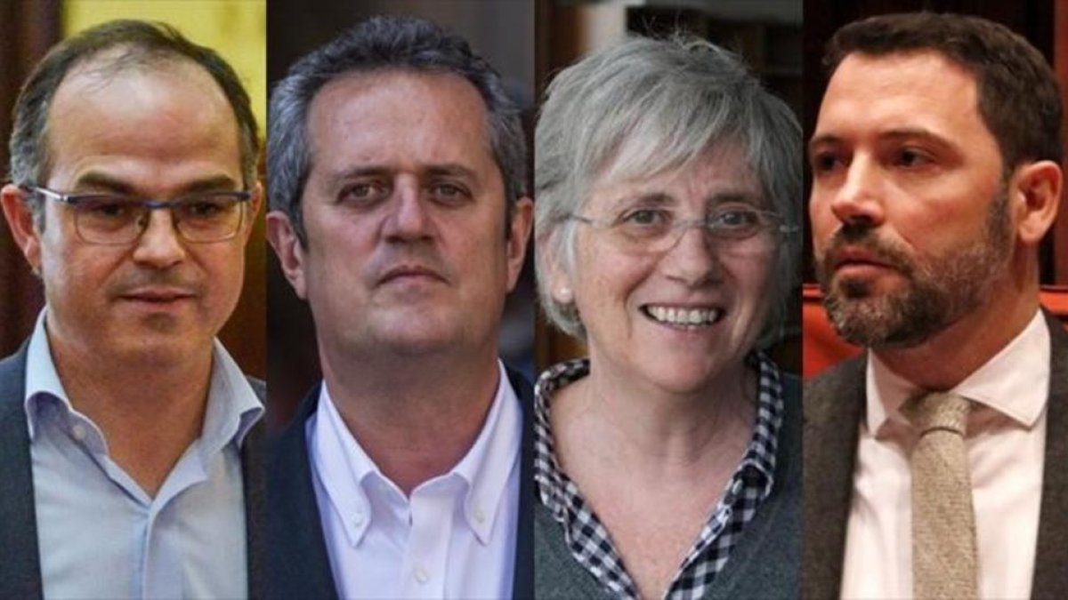 Jordi Turull, Joaquim Forn, Clara Ponsatí y Víctor Cullell.-