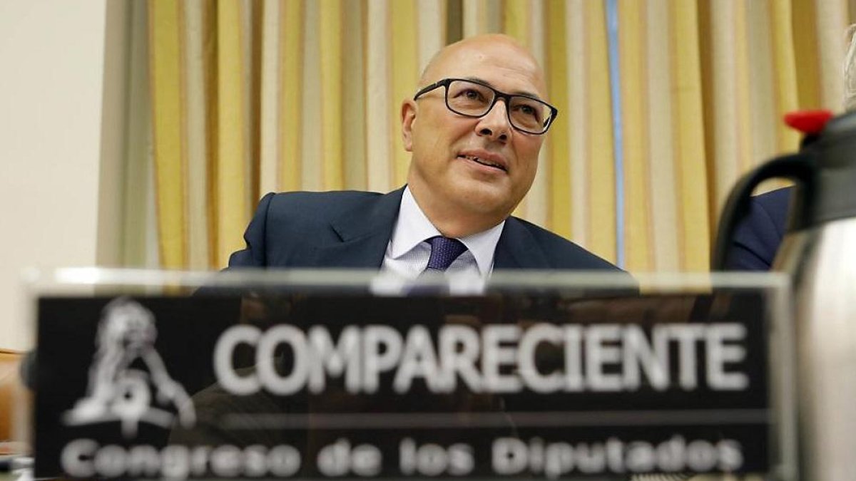 Ángel Olivares, durante su comparecencia ayer en el Congreso de los Diputados.-JAVIER MARTÍNEZ