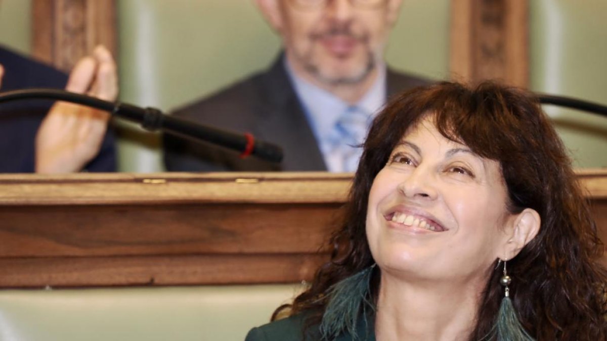 Ana Redondo, en el pleno del Ayuntamiento de Valladolid.-M. Á. SANTOS.