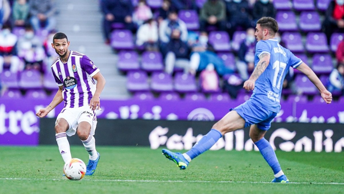 Joaquín en la última eliminatoria copera del real valladolid./RVCF
