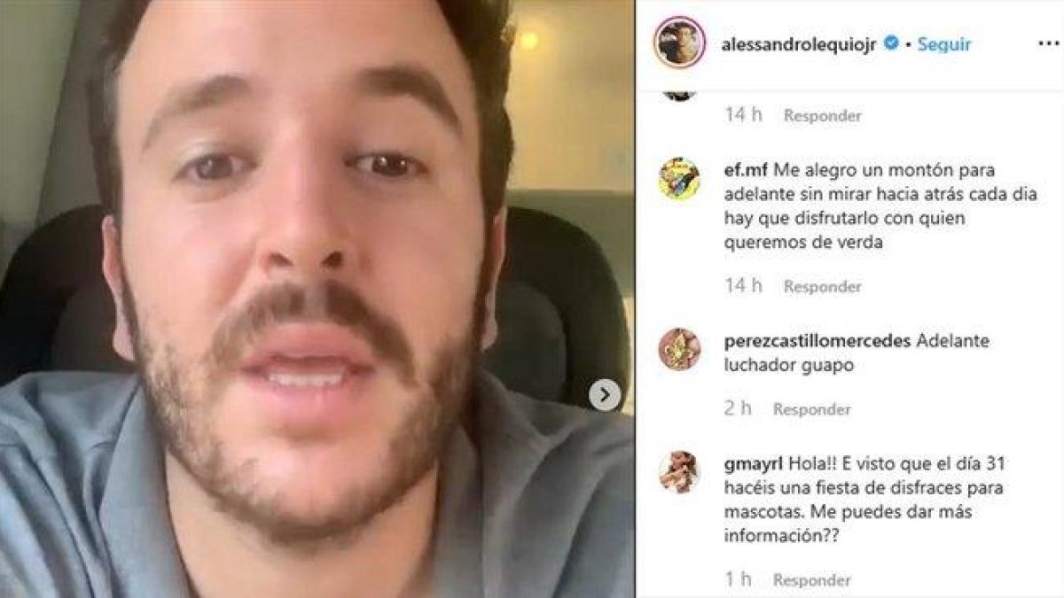 Álex Lequio reaparece tras sufrir una recaída en su batalla contra el cáncer.-INSTAGRAM