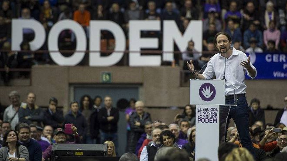 Podemos lograría un empate técnico con el PNV, según el Euskobarómetro-Foto: JORDI COTRINA