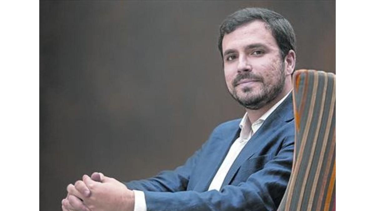 Alberto Garzón, en el Congreso de los Diputados, el pasado martes.-JUAN MANUEL PRATS