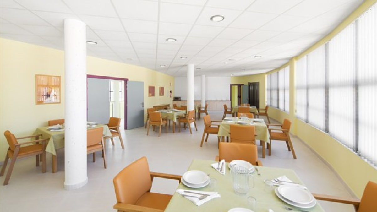 Comedor de la residencia de mayores Villa de La Seca. / EM