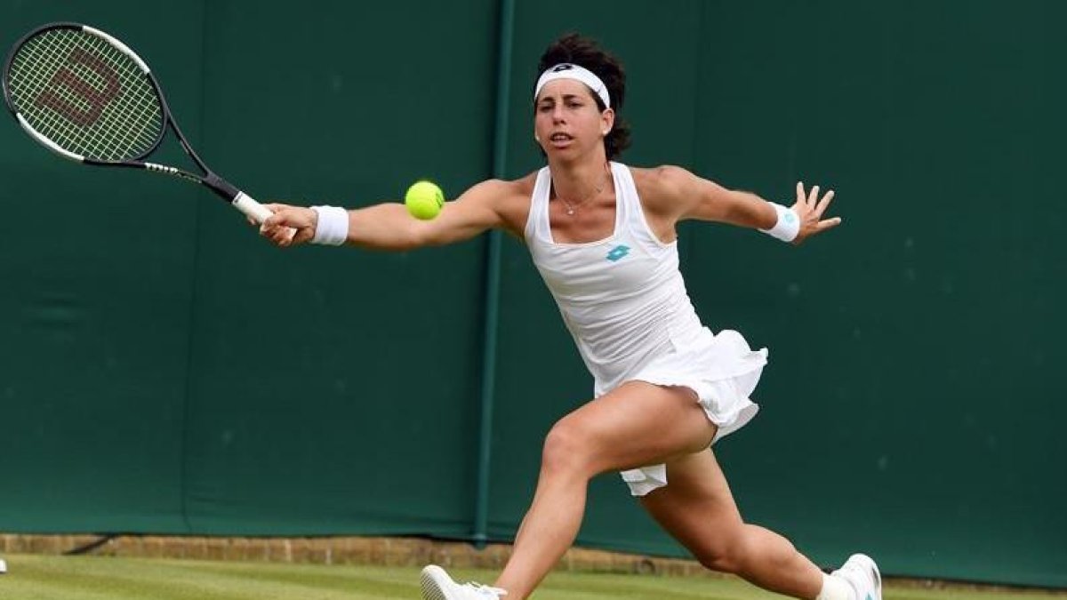 Carla Suárez, hoy en Londres.-EFE