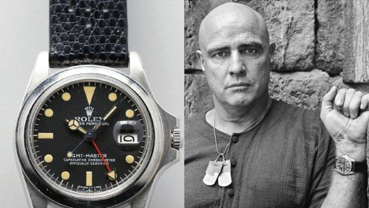 El reloj, un Rolex GMT Master, destacó en la venta no sólo por haber acompañado a Brando en el rodaje de la icónica cinta.-