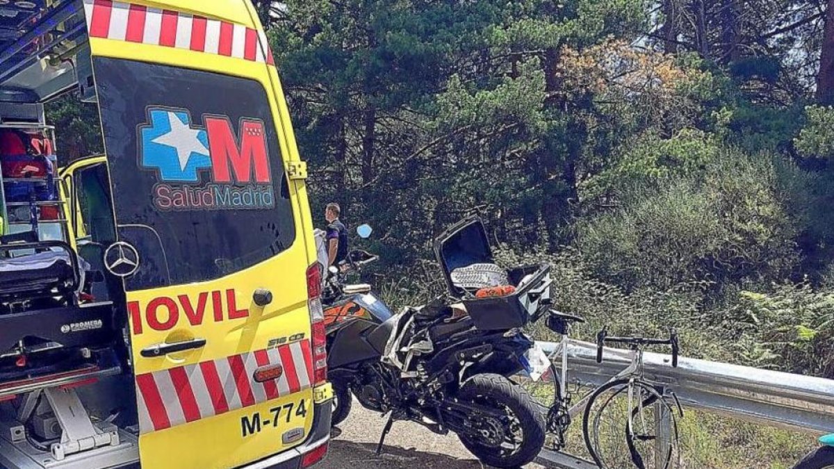 Estado en el que quedó la bicicleta tras el accidente.-EL MUNDO