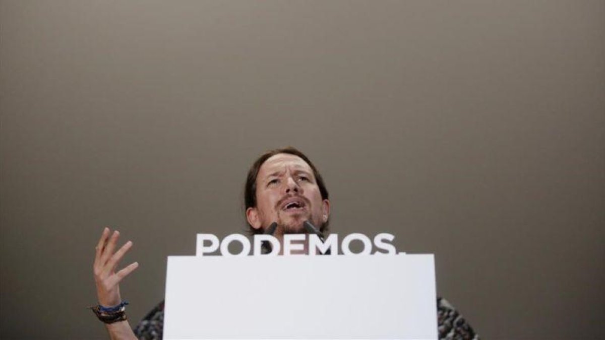 El secretario general de Podemos, Pablo Iglesias.-JOSÉ LUIS ROCA