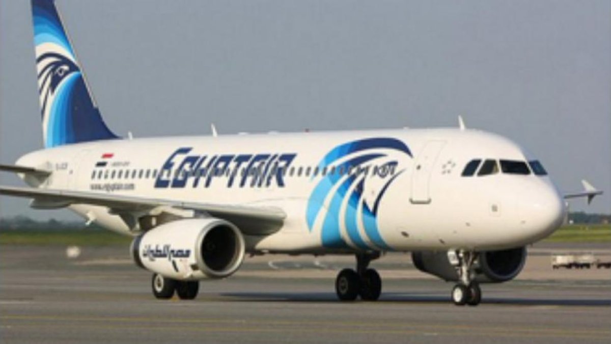Un avión de la compañía Egypt Air.-