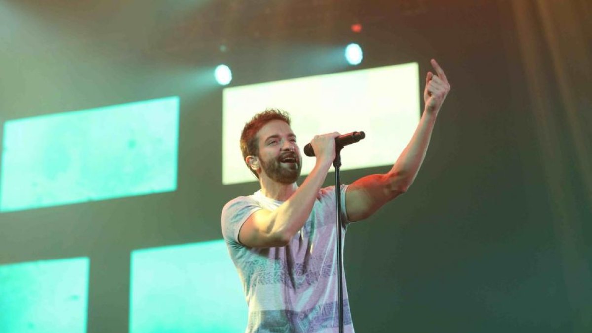 Pablo Alborán durante un concierto, imagen de archivo.- E.M.