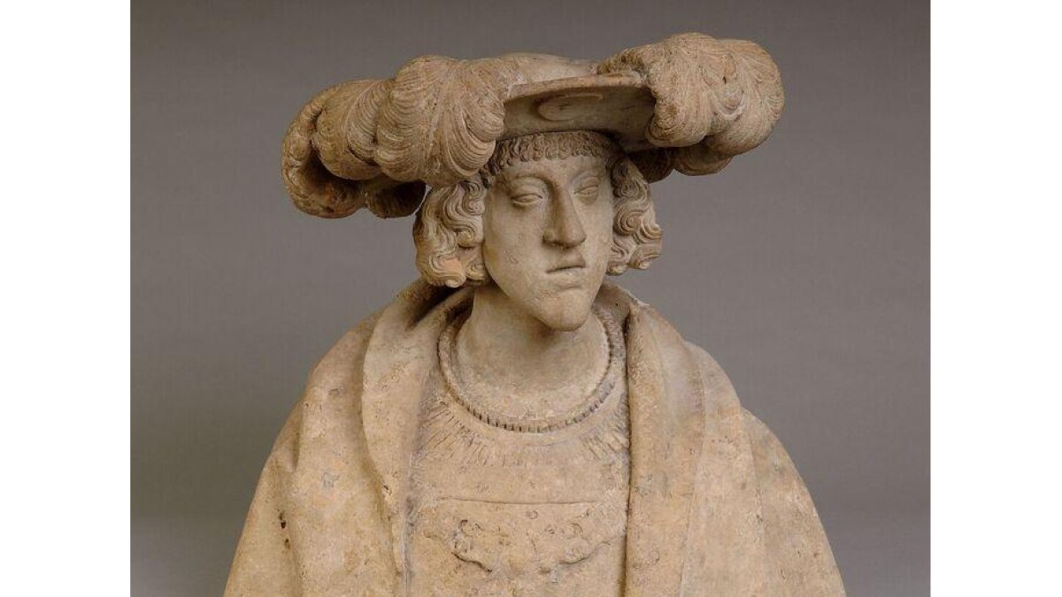 Busto en piedra de Carlos V, obra de un anónimo flamenco.-EL MUNDO