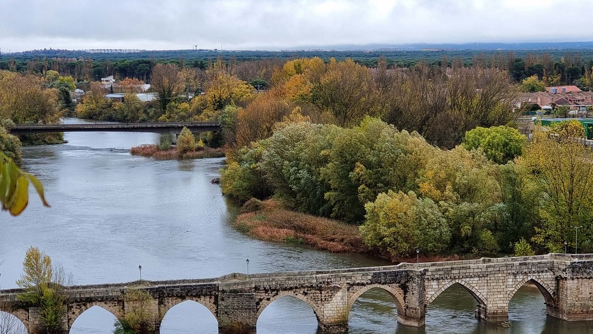 Panorámica del puente romano de Simancas.- PHOTOGENIC