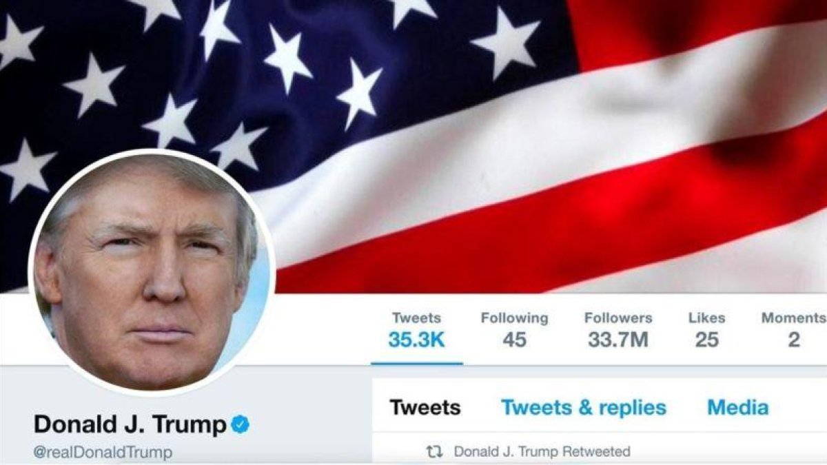 Una imagen de la cuenta de Twitter del presidente de Estados Unidos, Donald Trump.-HANDOUT