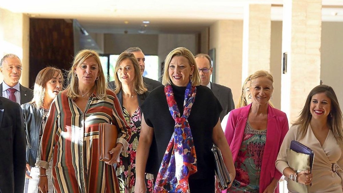 La consejera de Familia e Igualdad de Oportunidades, Isabel Blanco, a su llegada a las Cortes para su comparecencia.-ICAL