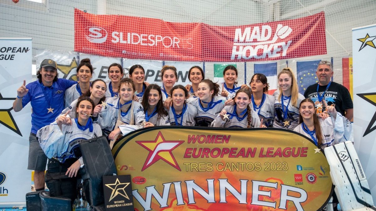 Celebración del título. European League Roller In Line Hockey (Cerilh)