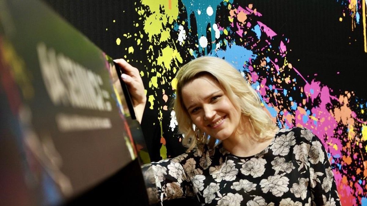 La actriz finlandesa Anna-Maija Tuokko, protagonista de ‘Master Cheng’, ayer en Valladodlid.-ICAL