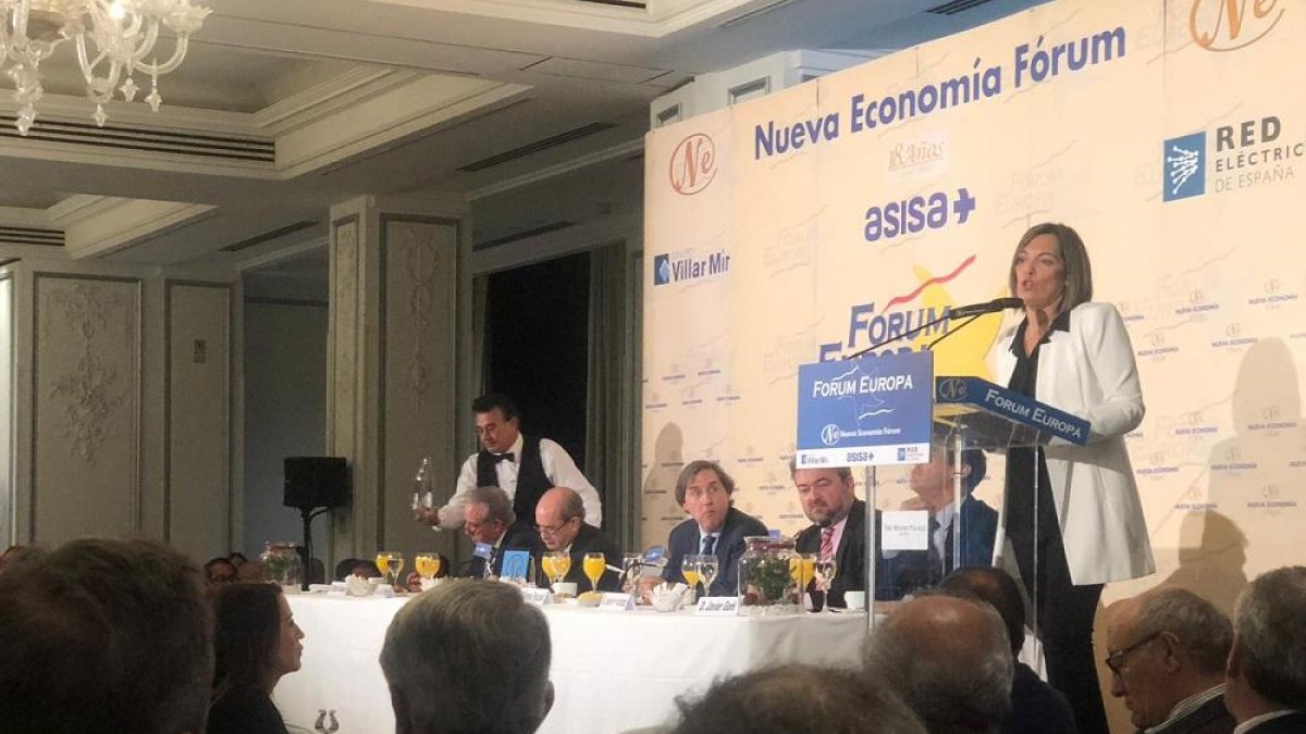Milagros Marcos durante su intervención.-EL MUNDO