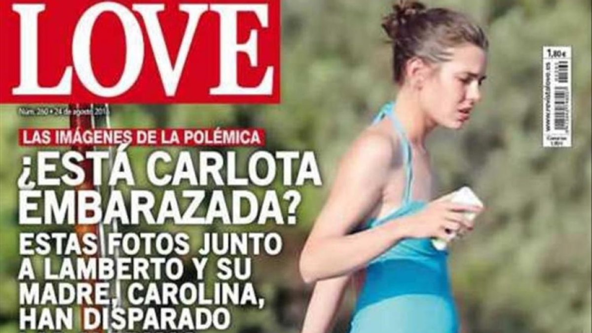 Portada de la revista 'Love' donde publican las fotos del posible embarazo-