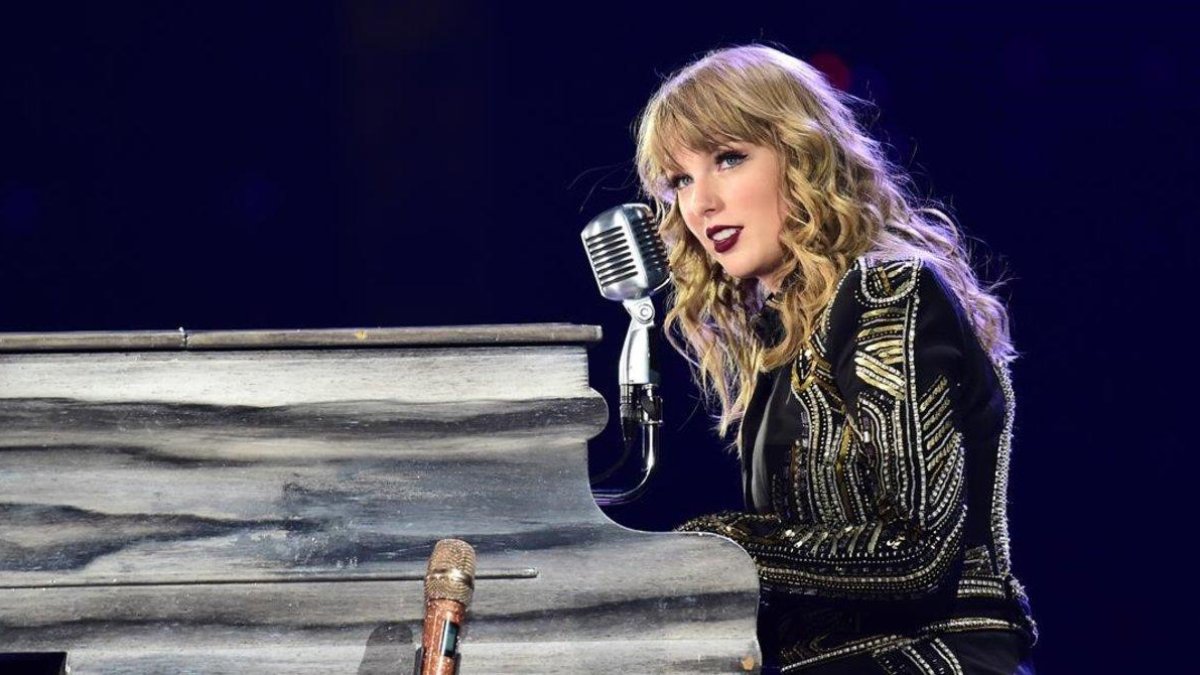 Taylor Swift, en uno de sus conciertos.-