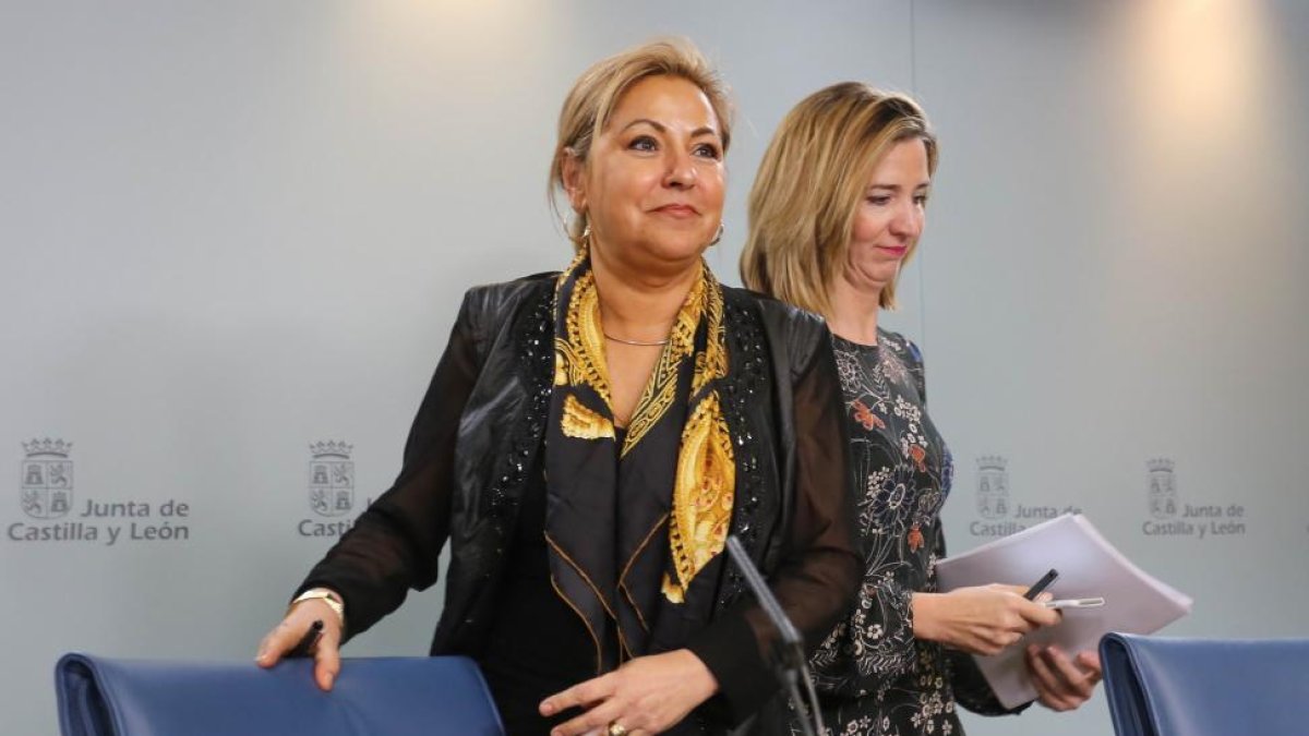Rosa Valdeón en el Consejo de Gobierno.-ICAL