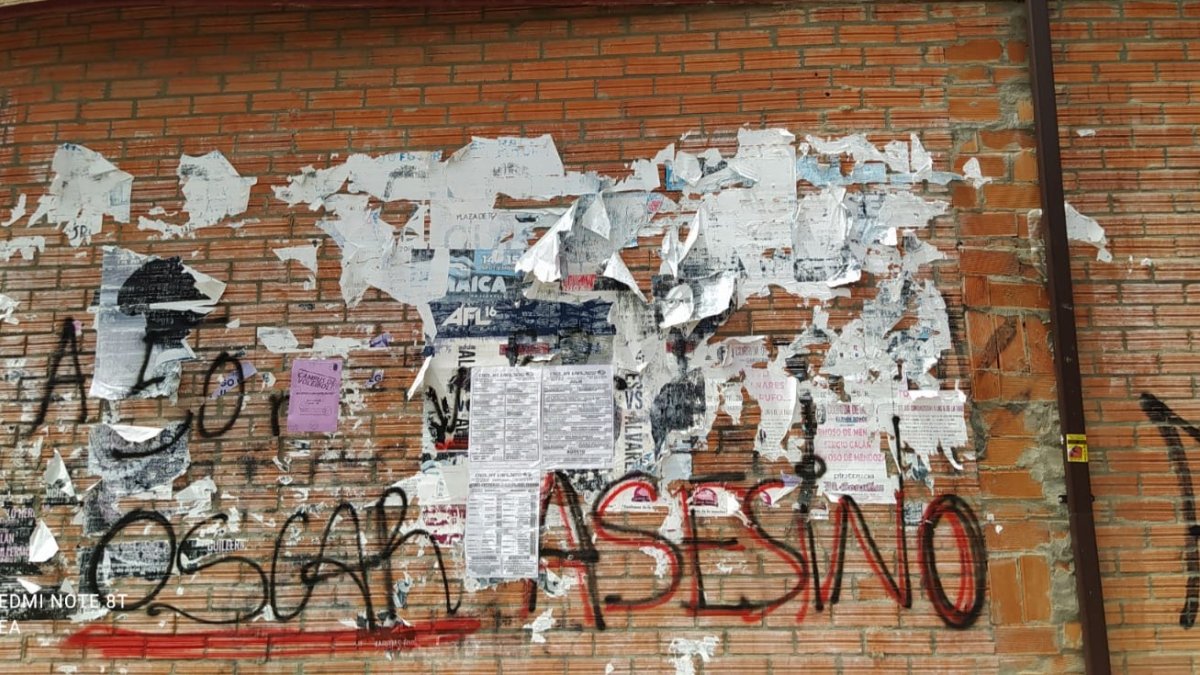 Pintadas cerca de la casa del investigado por la muerte de Esther López con el mensaje 