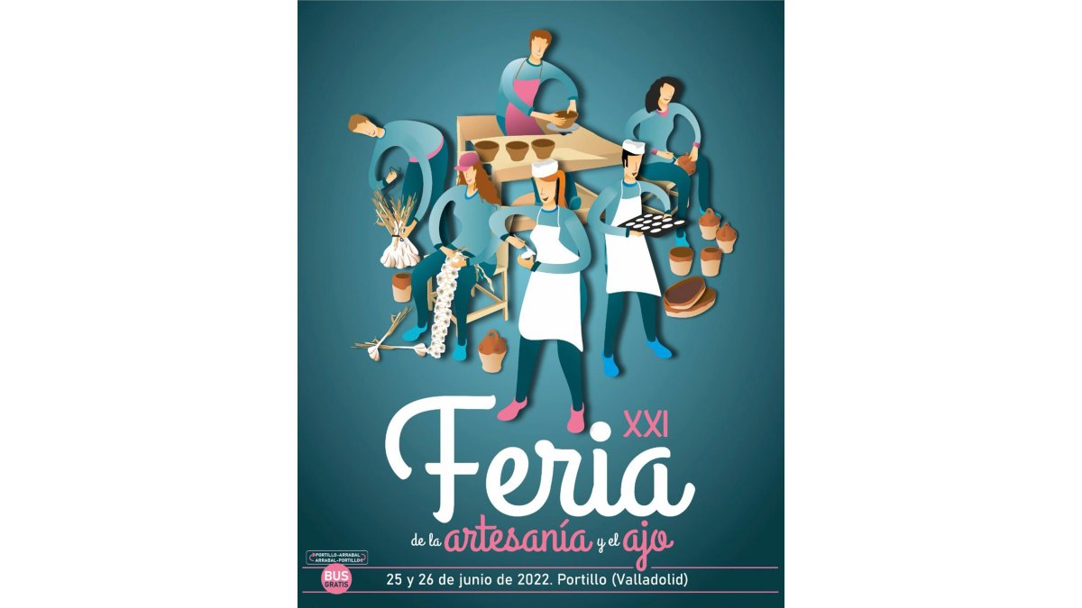 Cartel de la Feria del Ajo en Portillo. -E. M