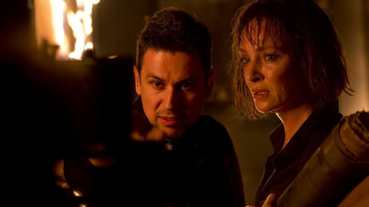 Rodrigo Cortés, junto a Uma Thurman.-ICAL