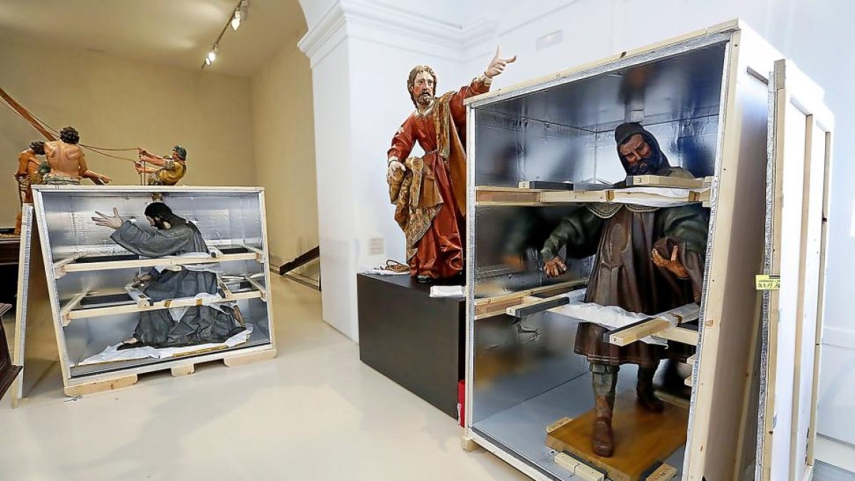 Imagen de una de las exposiciones anteriores del Museo de Esculturas vallisoletano-J.M. Lostau