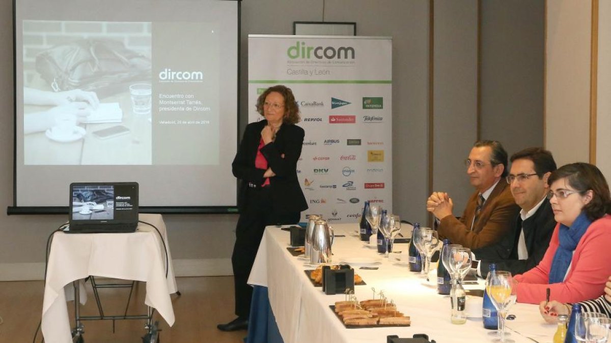La presidenta de Dircom, Montserrat Tarrés, se reúne con los socios de la organización en Castilla y León.-ICAL