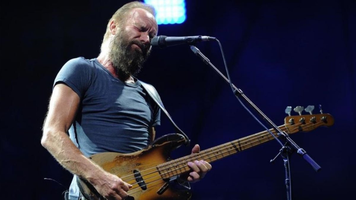 Sting, durante un concierto en el anfiteatro de Nîmes, en el sur de Francia, el 20 de julio.-AFP / SYLVAIN THOMAS