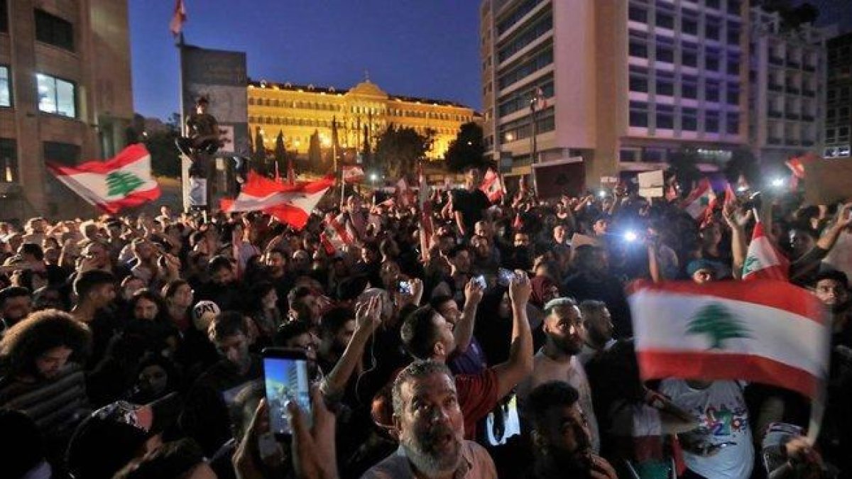 Manifestación ayer en Beirut.-AFP / ANWAR AMRO