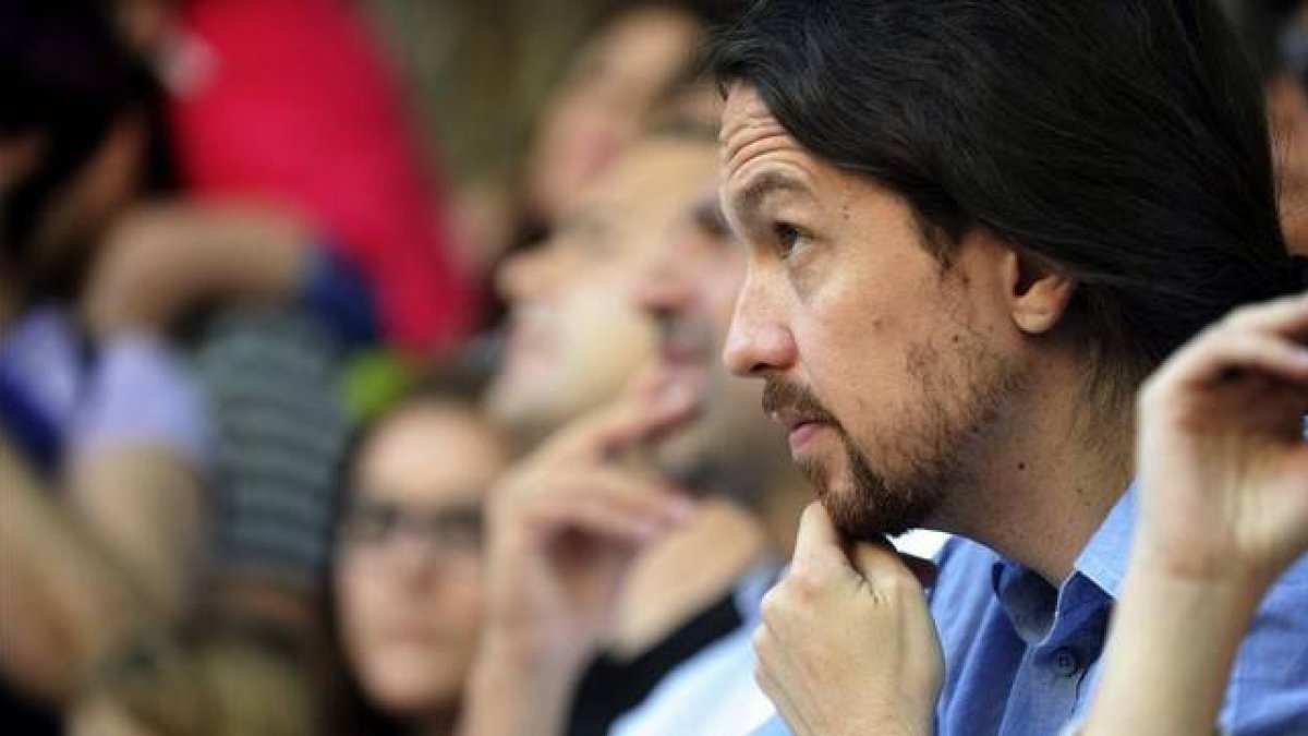 El secretario general de Podemos, Pablo Iglesias, en un acto en Toledo el pasado domingo.-Foto:   EFE / ISMAEL HERRERO