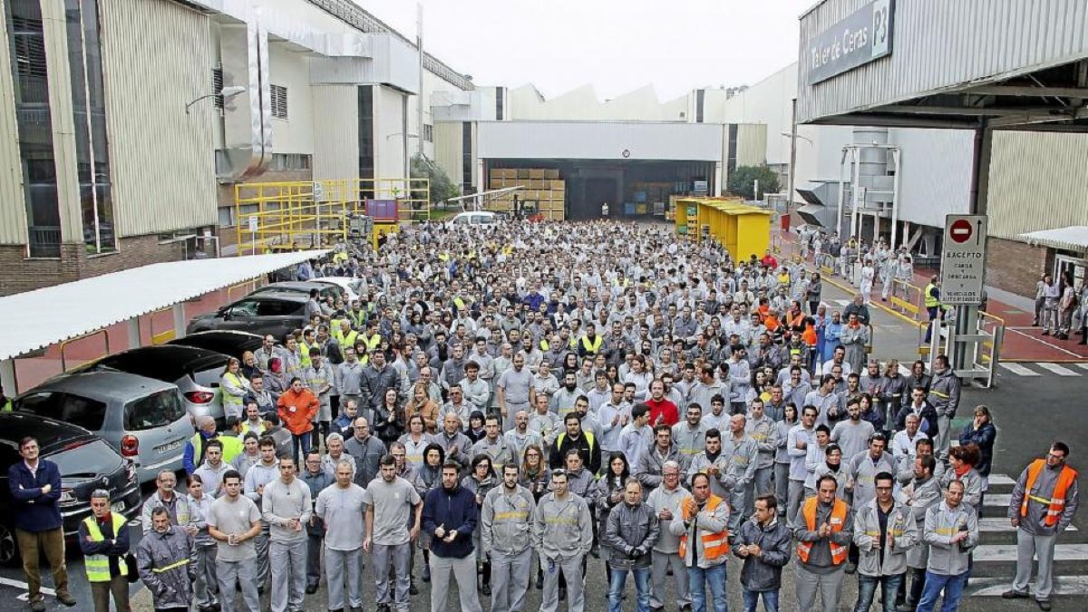 Los trabajadores de Renault en Valladolid.-E.M.