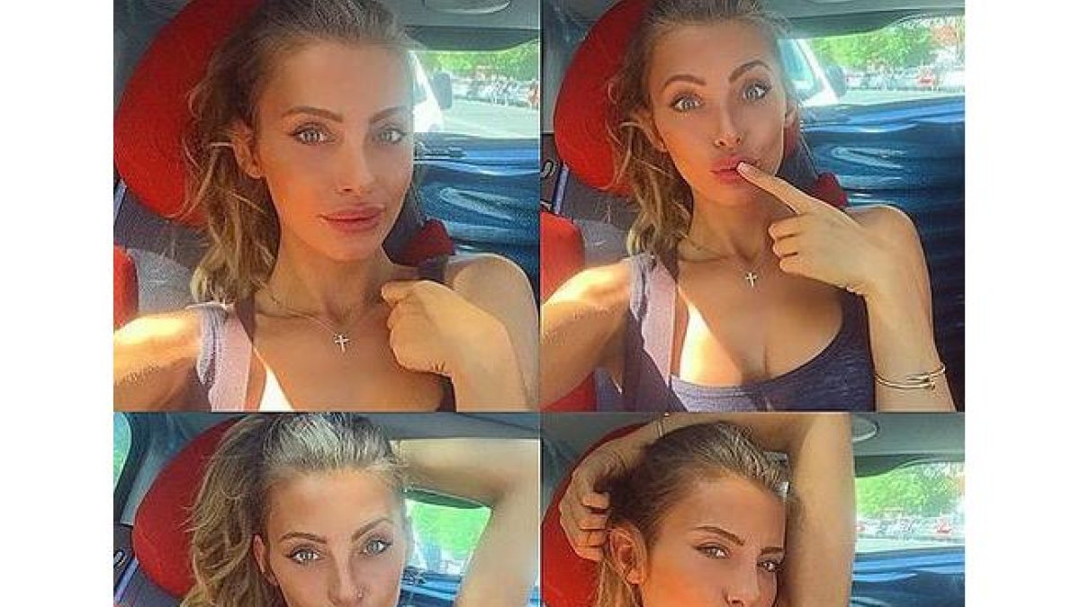 Uno de los montajes fotográficos que Alessia Tedeschi ha colgado en su cuenta de Instagram.-
