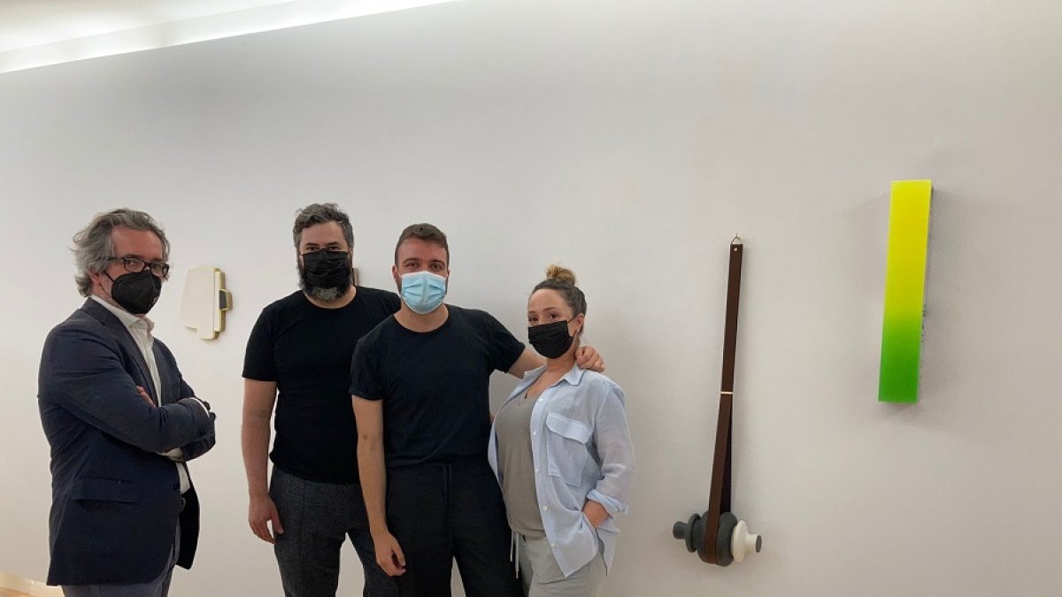 Xavier Fiol, Carlos Cartaxo, Óscar Manrique y Sandra Val en XF Proyectos. | E. M.