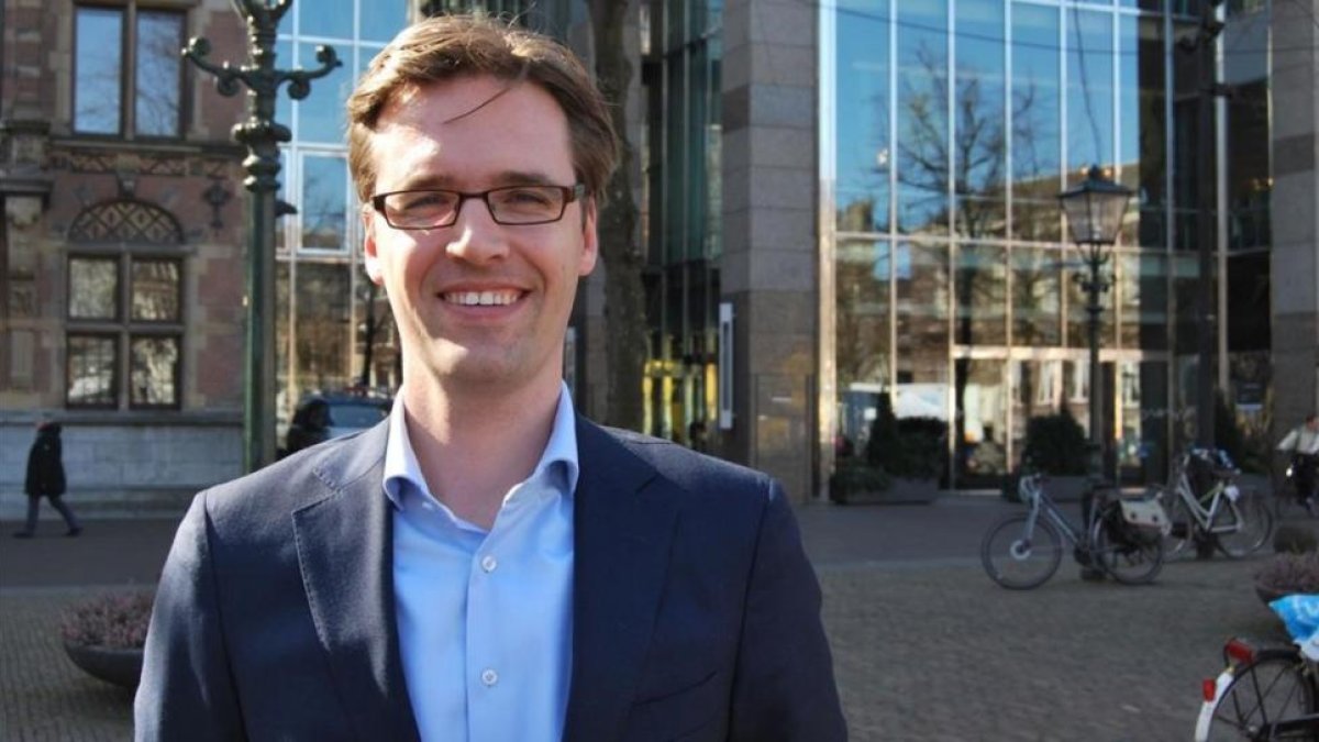 Sjoerd Sjoerdsma, jefe de campaña y portavoz de asuntos exteriores del partido neerlandés D66.-