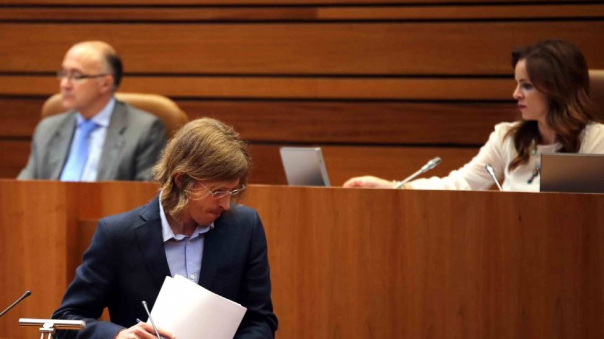 Intervención del portavoz de Podemos, Pablo Fernández, en la sesión de tarde del debate de Investidura-Ical