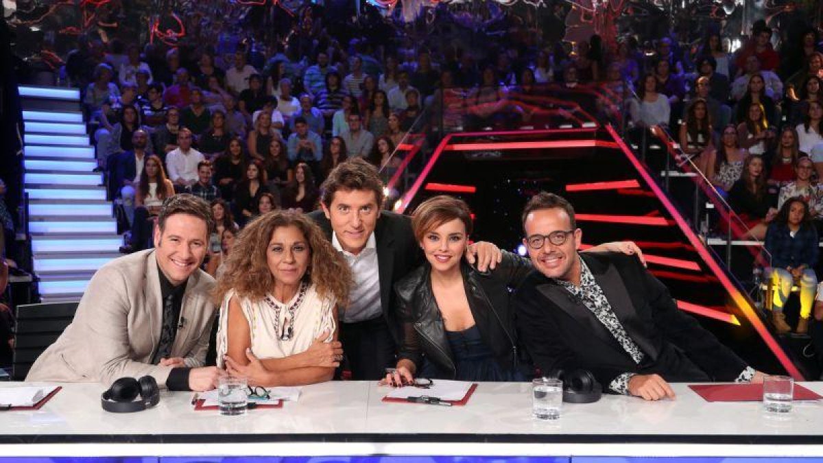 Los miembros del jurado de la quinta edición del concurso de Antena 3 'Tu cara me suena'.-Jose Irun