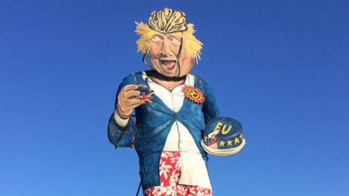 El ninot de Boris Johnson.-FACEBOOK