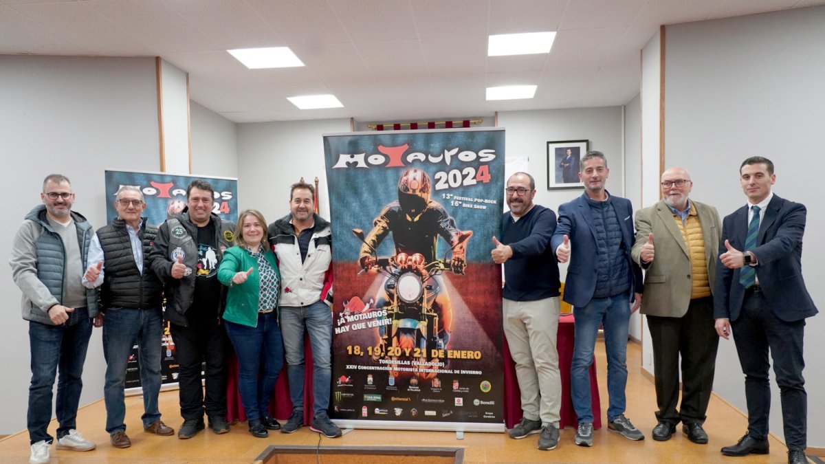 Presentación de la concentración motera Motauros 2024, en Tordesillas (Valladolid). -ICAL.