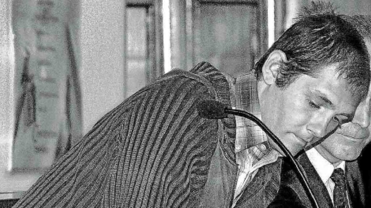 Mazariegos, en el juicio en 2007 por el asesinato de su amigo en Puente Duero. LOSTAU